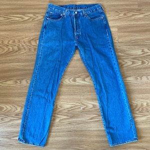 Mens Levis 501s Size 34 32 blue wash